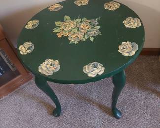 hand-painted plant table