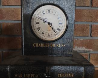 handmade book clock with drawer