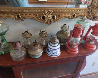 collection of oil lamps