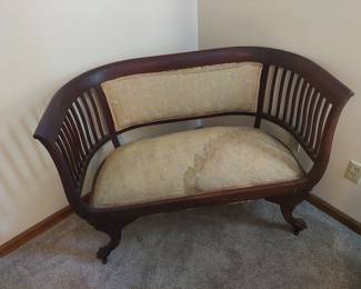 Victorian parlor bench