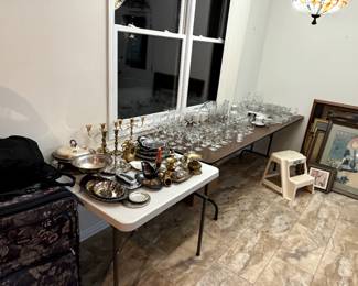 Glassware and candlesticks