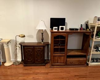 Entertainment center, side table