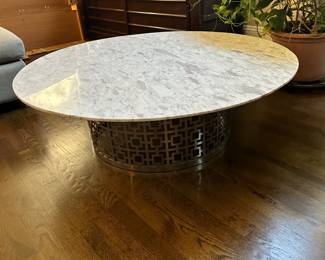 Jonathon adler coffee table. 44 round. X 13 high.  $450. Irvington NY. Picknup