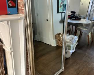 Silver framed mirror. 33 w x 61 high. Nice $200. Irvington NY pick up