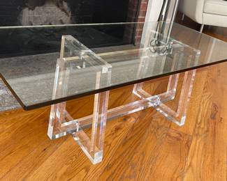 In Redding CT.  Lucite coffee table 