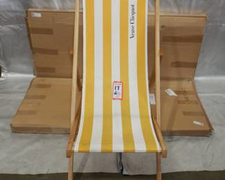 LOT OF 2 VEUVE CLICQUOT DECKCHAIRS
