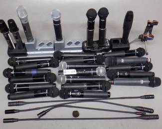 MORE MICS AND MORE INCLUDING TEACHLOGIC INFRARED, ANCHOR 16-CHANNEL UHF, EXTRON,CALUFONE AND MORE