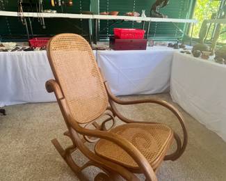 Vintage mid century bentwood rocking chair
