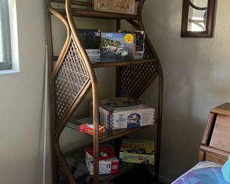 Rattan bookshelf