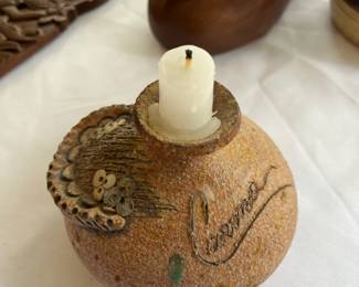 80's Signed Carma Sand Art Pottery