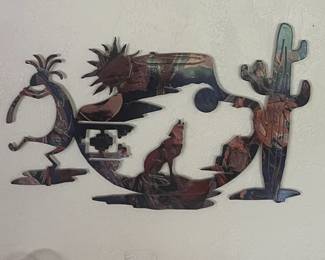 Southwest Kokapelli metal wall art