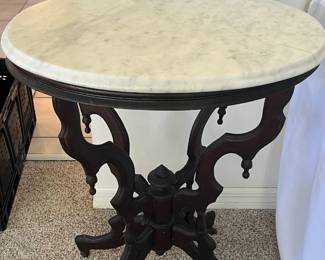 Marble top side table