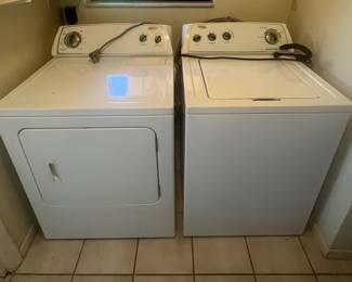 Whirlpool washer & dryer (sold as set) 