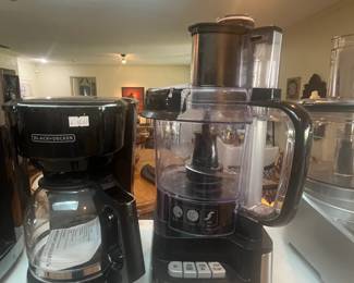 Black & Decker coffee maker, Hamilton Beach food processor