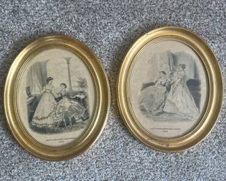 Antique Godey’s Paris Fashion prints