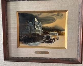 "The Cold House" 1933 Terraplane car by Ken Eberts, original painting