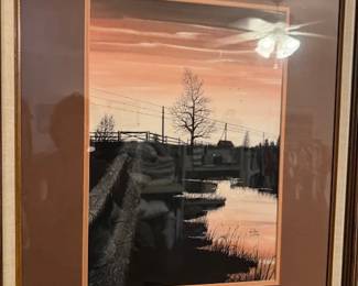 Original acrylic and airbrush painting on paper, 1979