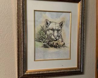 "Puma Pride" pen and ink drawing by Gilda Meyers