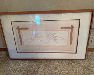 Valerie Kneeland, embossed limited edition print with chin colle