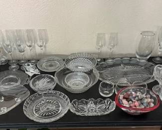 Collectible glass, including Candlewick and Heisey