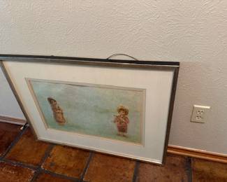 Edna Hibel, lithograph on handmade paper