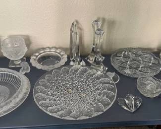 Lalique and cut glass