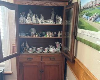 Antique cupboard, Lladro and more