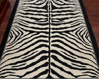 Zebra-inspired rug
