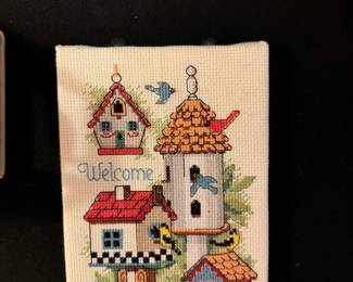 Birdhouse needlepoint 