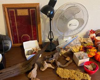 LAMP, FAN, ART WORK