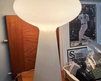   Midcentury Opaline  glass vintage lamp by Lisa Johansson-Pape Mushroom lamp 1960’