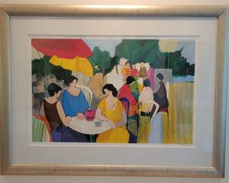 A large IItzchak Tarkay Artist Proof Serigraph "In The Garden".