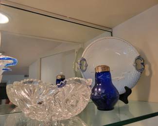 Royal Copenhagen. Cobalt Blue Glassware.