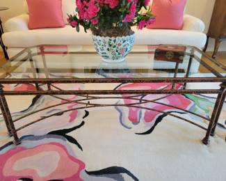 Metal and Glass Coffee Table.