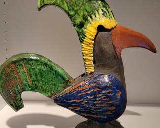 A Dominique Pouchain Rooster. 