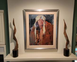 Oil Painting  by William F. Reese "Winter Hunter".