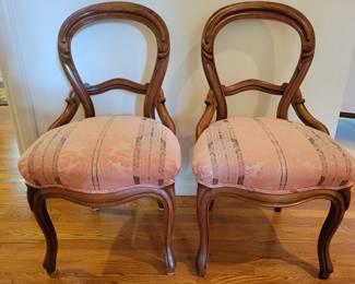 Victorian Balloon Back Chairs.