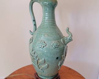 A Celadon Elephant Lamp.