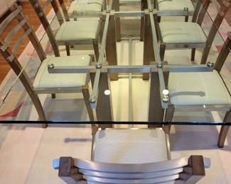 Michael Heltzer Dining Table and Chairs.