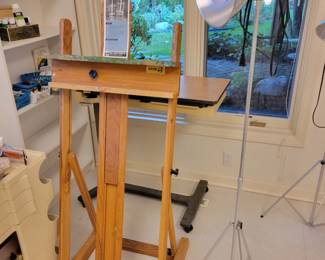 Artist Easel and supplies. 