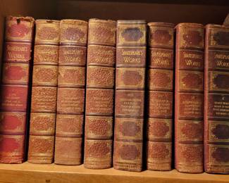 8 Volume Leather Bound "Shakespeare's Works" 
