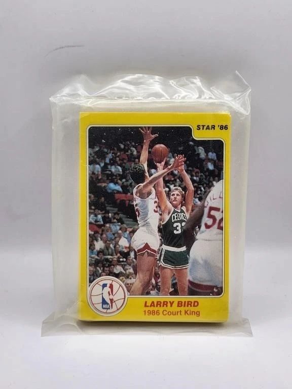 1986 STAR CO. COURT KINGS TEAM BAG. FACTORY SEALED TEAM BAG. RARE WITH JORDAN CARD. RARE