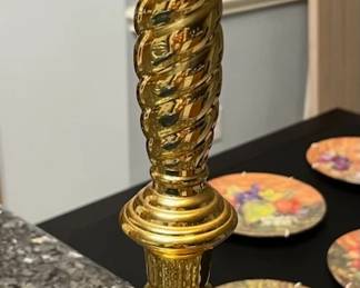 Estate - Tall Green Lamp - Closeup