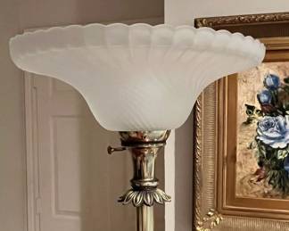 Estate - Gold Floor Lamp - Closeup - 67 inches tall