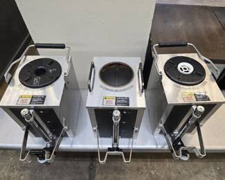 Stainless Steel Riser and (3) Bunn Dispensers