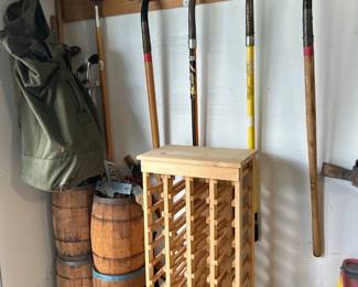 Yard tools & wine rack