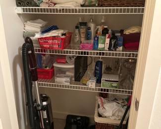 Linen, towels, cleaning supplies