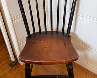 One of four Hitchcock chairs with original label