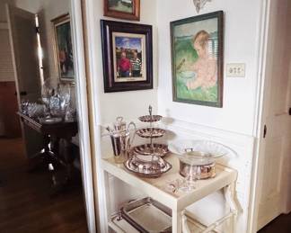 Painted tea cart