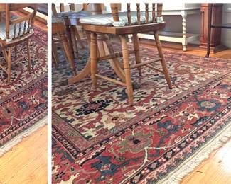 Heriz Persian wool rug 8 ft x 11 ft